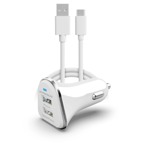 HyperGear Hi-Power Dual USB 3.4A Car Charger for iPhone 15 Androids Tablets Earbuds and Cameras HyperGear Hi-Power Dual USB 3.4A Car Charger for iPhone 15 Androids Tablets Earbuds and Cameras