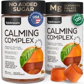 Calm Magnesium Glycinate Gummies for Adults 2 Pack Triple Magnesium Complex 600 Mg Calming Chews for Relaxation Sleep Energy Gummy Supplement wit Calm Magnesium Glycinate Gummies for Adults 2 Pack Triple Magnesium Complex 600 Mg Calming Chews for Relaxation Sleep Energy Gummy Supplement wit