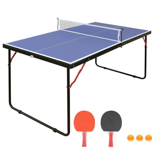 Tennis Table Portable Ping Pong Table Set With Net And 2 Ping Pong Paddles Tennis Table Portable Ping Pong Table Set With Net And 2 Ping Pong Paddles